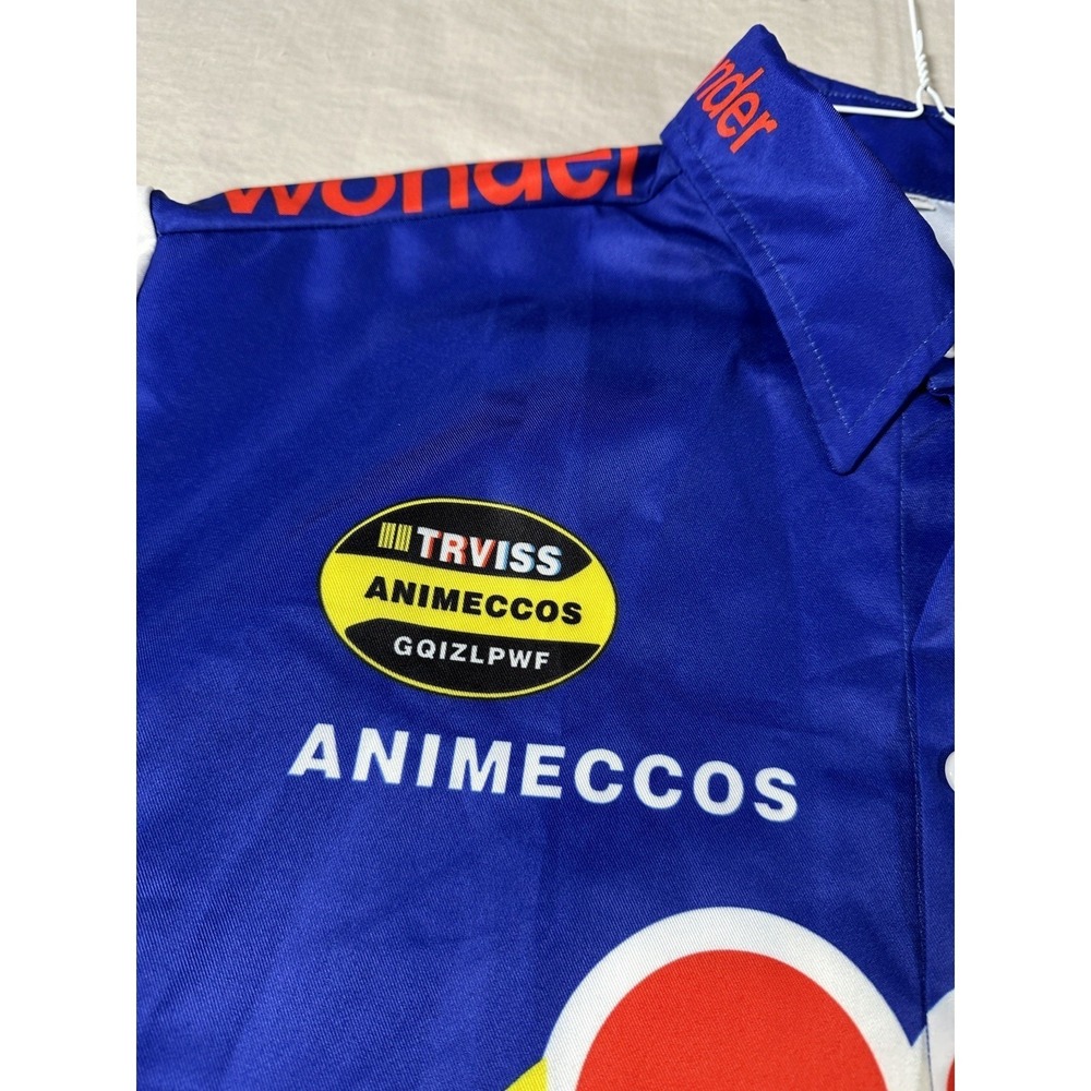 Talladega Nights‎ Ricky Bobby Wonder Bread Racing Shirt Mens 2XL Blue Pit Crew - Picture 2 of 10